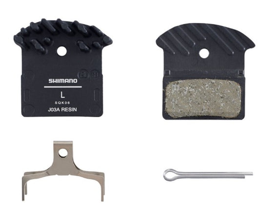 J03A, Disc Brake Pads, Shape: Shimano G-Type/F-Type/J-Type, Resin, Pair
